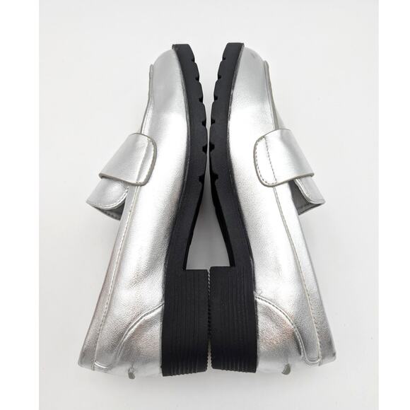 Kenneth Cole Reaction Fern Slip On Loafer Shoes Women's Silver Size US6 EU36 - Picture 6 of 11